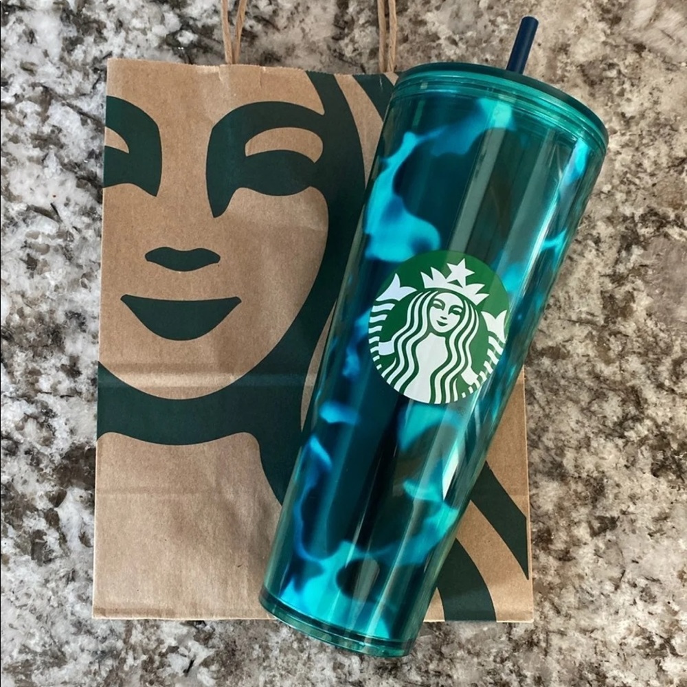 NWT Starbucks Teal Tortoise Tumbler